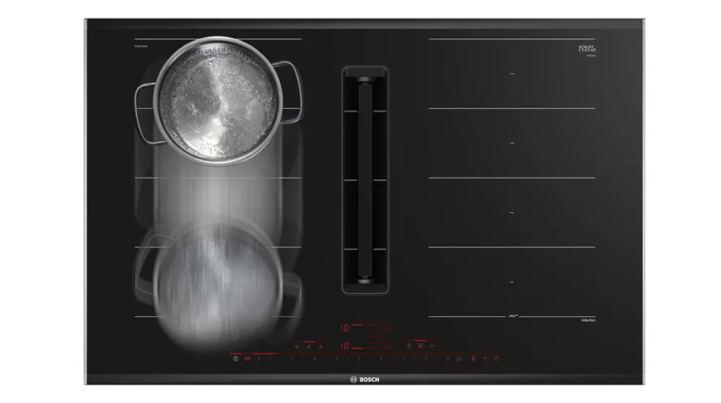 Bếp từ 4 vùng nấu Bosch PXY875DC1E Serie 8 7400W - Move Mode: Chia vùng nấu đa điểm thành vùng nấu nhỏ có các mức công suất tùy chỉnh Bếp từ 4 vùng nấu Bosch PXY875DC1E Serie 8 7400W