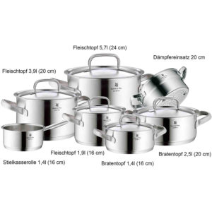 Bộ Nồi WMF Gourmet Plus 7 Món 3 Bộ Nồi Wmf Gourmet Plus 7 Món