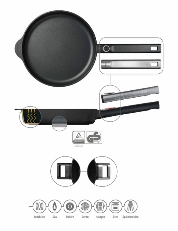 Chảo Woll 1524PLCIB Diamond XR Logic Fry Pans 24cm 6 5 Gia Dụng Đức Đà Nẵng