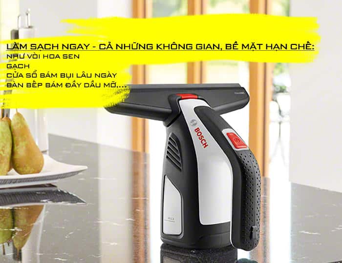 Máy Lau Kính Không Dây Bosch GlassVac 10 Máy Lau Kính Bosch GlassVac nhập khẩu Đức & EU