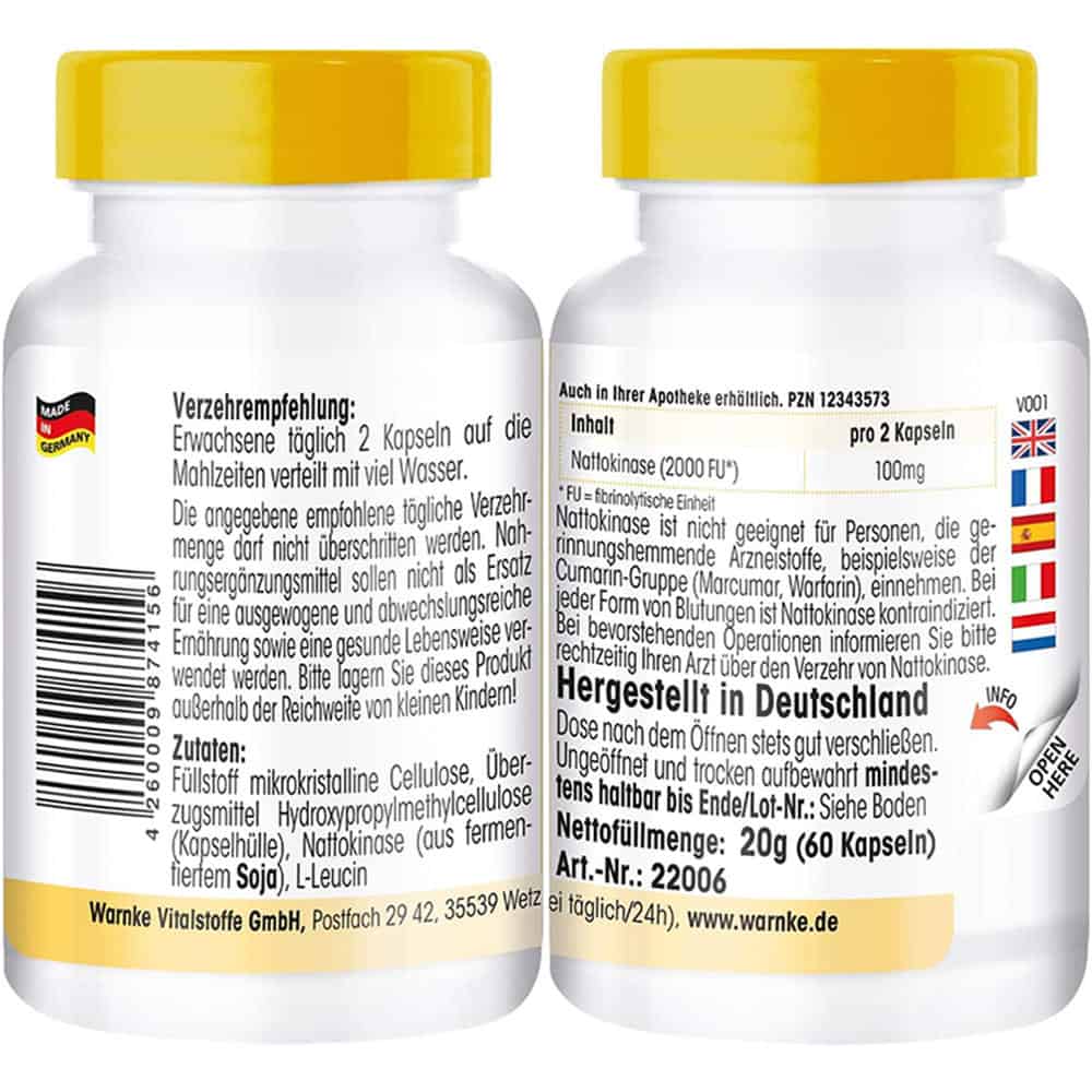 Viên Nang Nattokinase Warnke 50mg - 101 Viên Nang Nattokinase Warnke 50mg