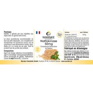 Viên Nang Nattokinase Warnke 50mg - Phòng Chống Đột Quỵ, Tai Biến Mạch Máu Não 6 Viên Nang Nattokinase Warnke 50mg