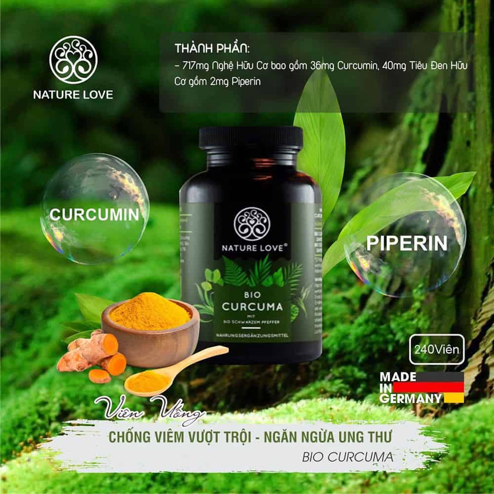 Viên Nang Bio Curcuma Kapseln Nature Love 240 Viên Viên Nang Bio Curcuma Kapseln Nature Love 240 Viên
