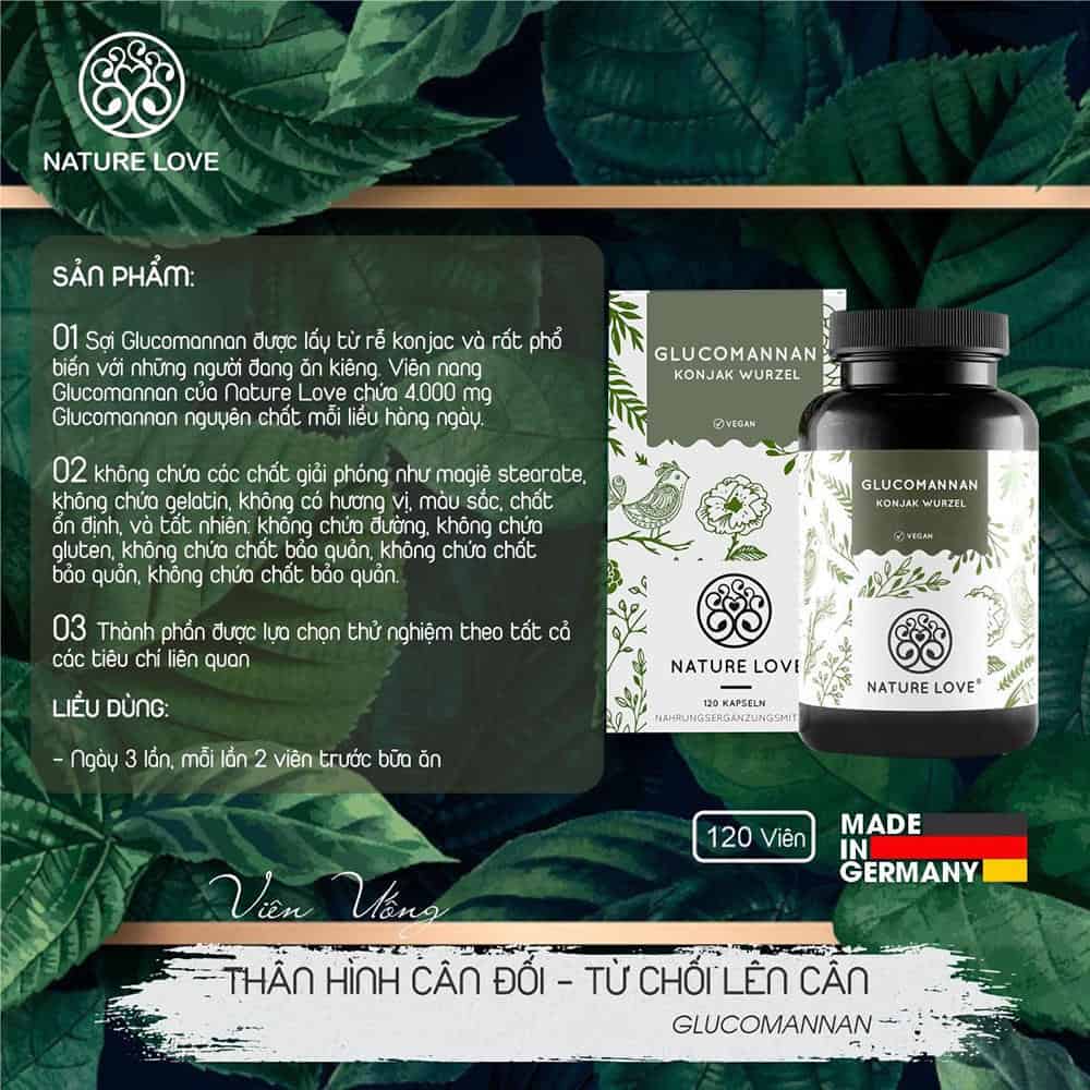 Viên Nang Giảm Cân Nature Love Glucomannan 120 Viên Viên Nang Giảm Cân Nature Love Glucomannan 120 Viên