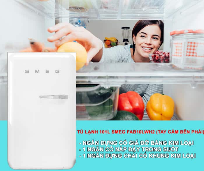 Tủ Lạnh 101L Smeg FAB10LWH2 4 TU LANH 101L SMEG FAB10LWH22 Gia Dụng Đức Đà Nẵng