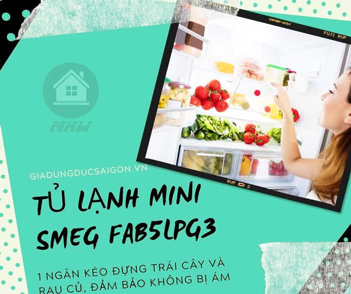 Tủ Lạnh Mini Smeg FAB5LPG3 1 TU LANH MINI SMEG FAB5LPG31 Gia Dụng Đức Đà Nẵng