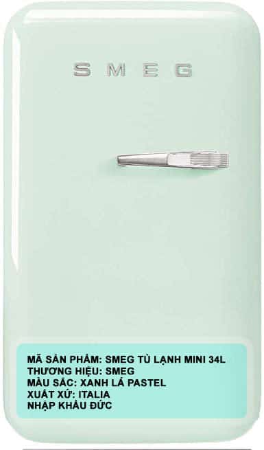 Tủ Lạnh Mini Smeg FAB5LPG3 2 tu lanh mini smeg SMEG FAB5LPG3 1 1 Gia Dụng Đức Đà Nẵng