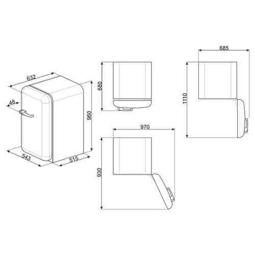 Tủ Lạnh 101L Smeg FAB10RRD2 5 tu lanh Gia Dụng Đức Đà Nẵng
