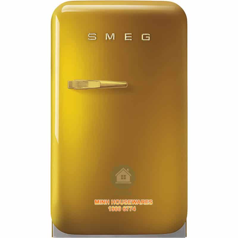Tủ Lạnh Mini Smeg FAB5RDGO3 2 tủ lạnh mini smeg FAB5RDGO3 màu vàng gold tay cầm bên trái