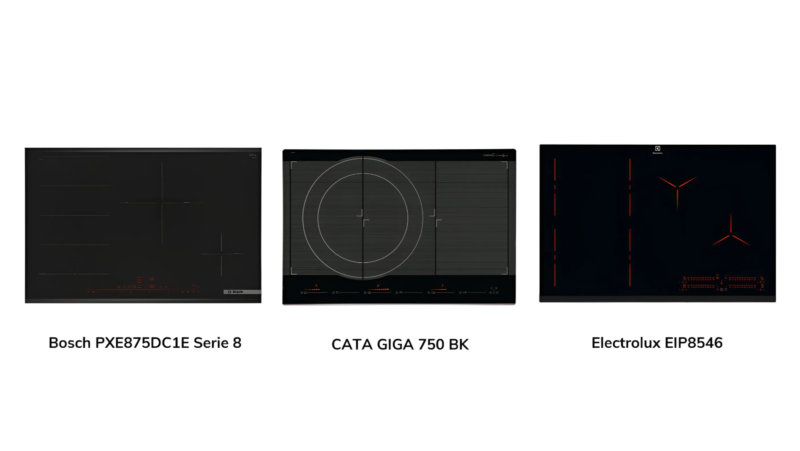 Bếp từ 3 vùng nấu Bosch PXE875DC1E Serie 8 7400 W 23 So sánh: Bếp từ Bosch PXE875DC1E vs Bếp từ Cata GIGA 750 BK vs Bếp từ Electrolux EIP8546
