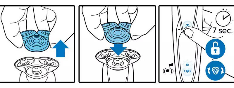 Đầu Dao Thay Máy Cạo Râu Philips SH90/70 - Dùng Cho Seri 9000 ( S9xxx) - Nhập Khẩu Từ Đức