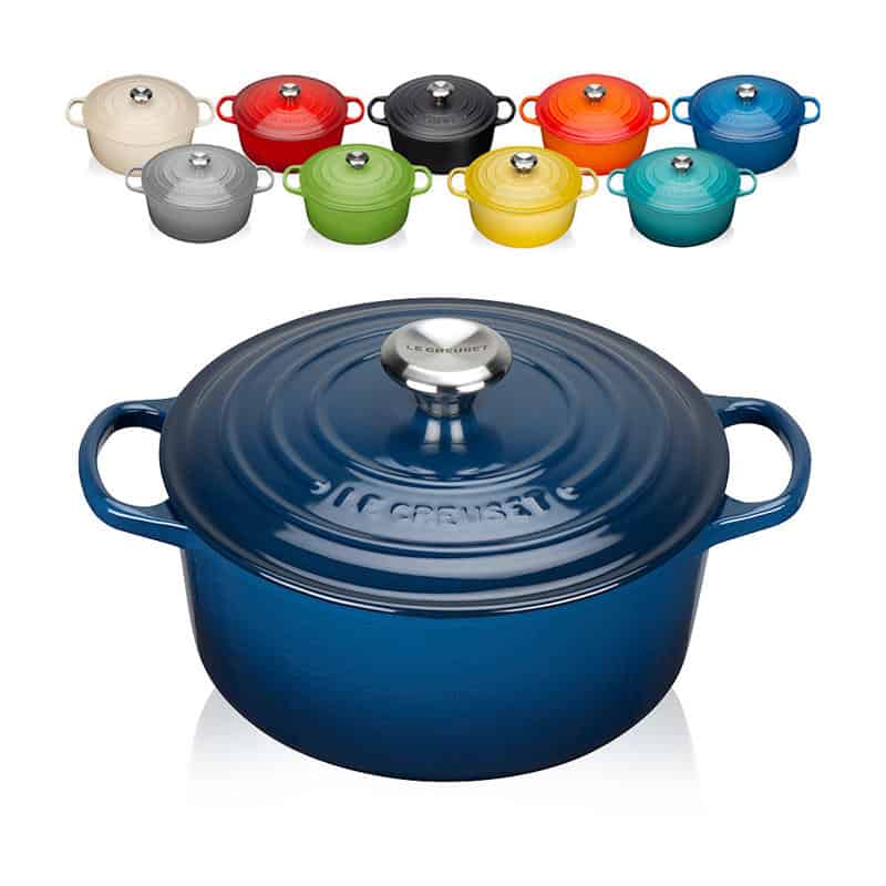 Nồi Gang LeCreuset Bräter Rund Evo 24cm Blue Marseille 7 Nồi Gang LeCreuset Bräter Rund Evo 24cm Blue Marseille