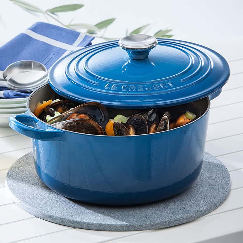 Nồi Gang LeCreuset Bräter Rund Evo 24cm Blue Marseille 10 Nồi Gang LeCreuset Bräter Rund Evo 24cm Blue Marseille