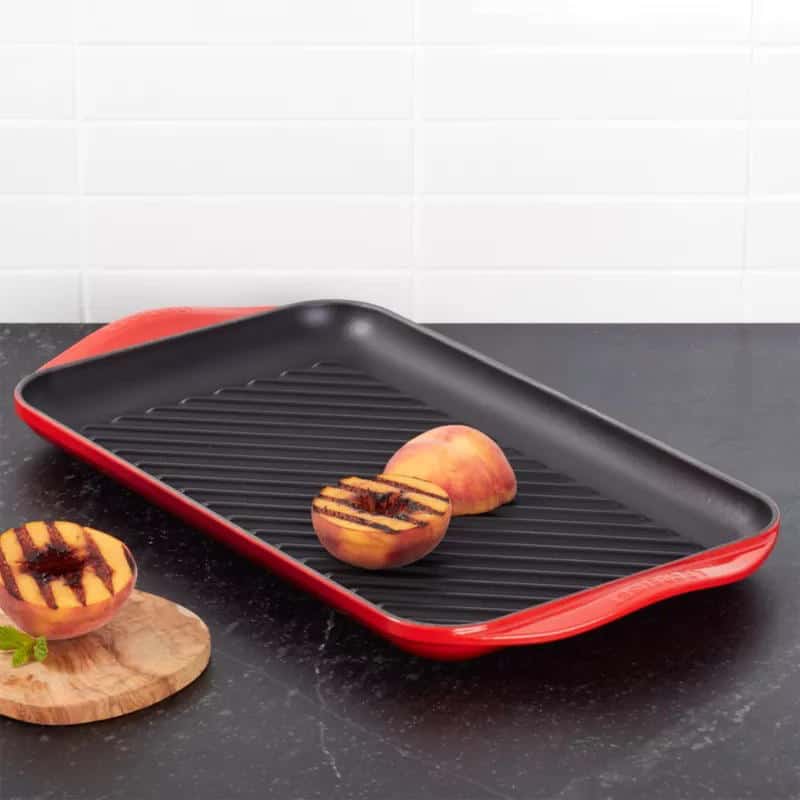 Chảo Nướng Chữ Nhật LeCreuset Grillpfanne Rechteckig Trad. 32x22cm Kirsche 9 Chảo Nướng Chữ Nhật LeCreuset Grillpfanne Rechteckig Trad. 32x22cm Kirsche