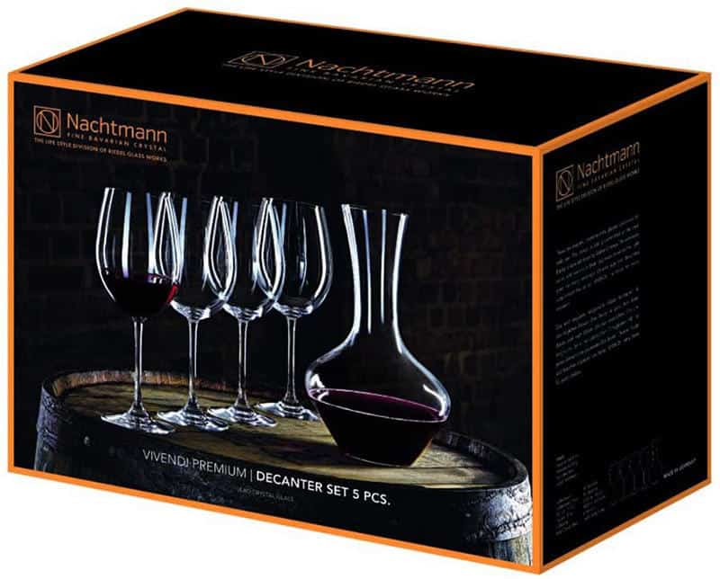 Set Ly Uống Rượu Vang Nachtmann 93605 Vivendi Premium DEKANTIERSET 1 Bình 4 ly