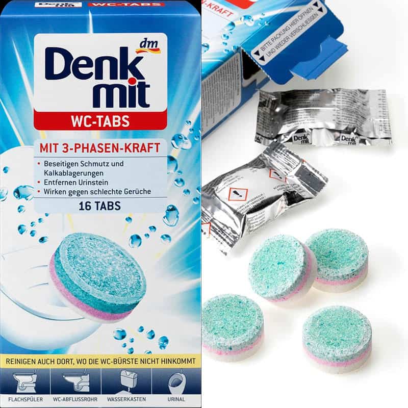 Viên Tẩy Bồn Cầu Denkmit WC-Tabs 16 Viên