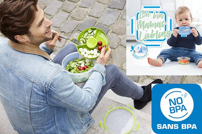 Hộp Đựng Thực Phẩm Emsa Clip & Go N1071300 - 2,6L 11 Hộp Đựng Thực Phẩm Emsa Clip & Go N1071300