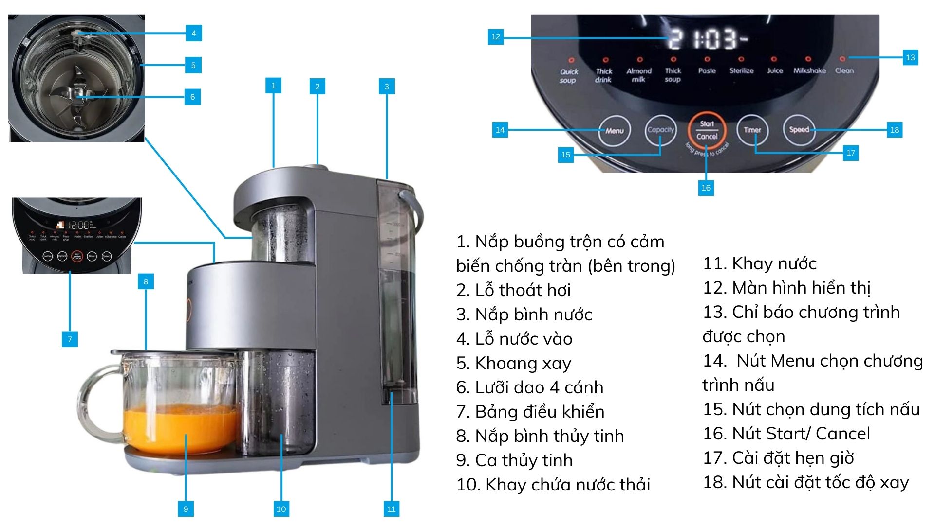 Máy Làm Sữa Hạt Medion MD 19725