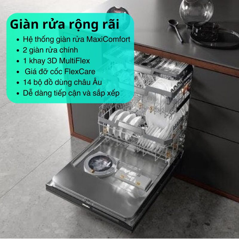 Máy rửa bát âm tủ Miele G7590 SCVi AutoDos 11 Máy rửa bát Miele G7590 SCVi AutoDos