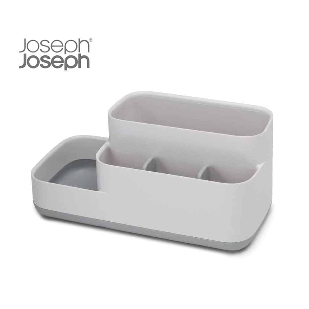 Khay Đựng Bàn Chải Mỹ Phẩm Nhà Tắm Joseph Joseph 70513 EasyStore Trắng Xám Khay Đựng Bàn Chải Mỹ Phẩm Nhà Tắm Joseph Joseph 70513 EasyStore Trắng Xám