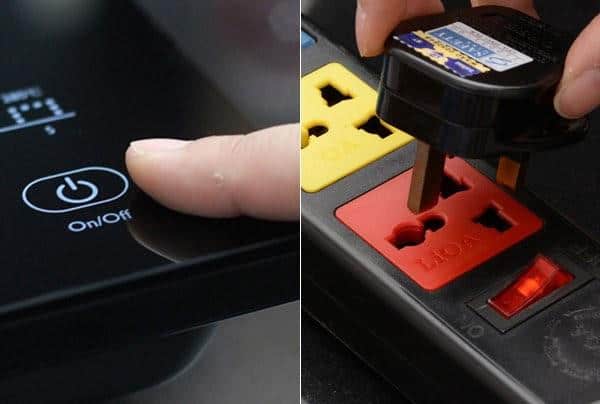 Bạn ấn ON/OFF 1 lần nữa để tắt bếp