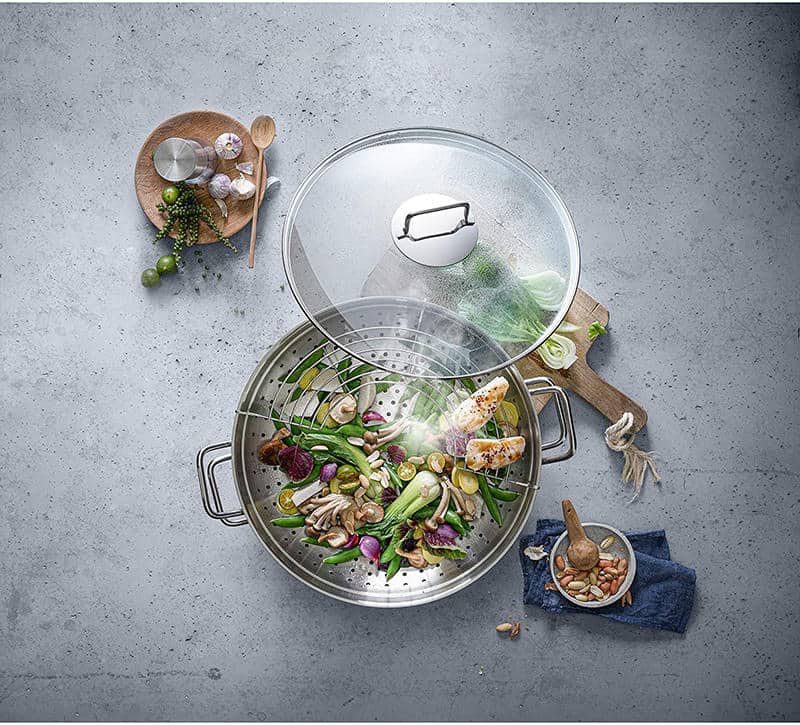 Chảo Kèm Xửng Hấp WMF Wok Macao 36cm