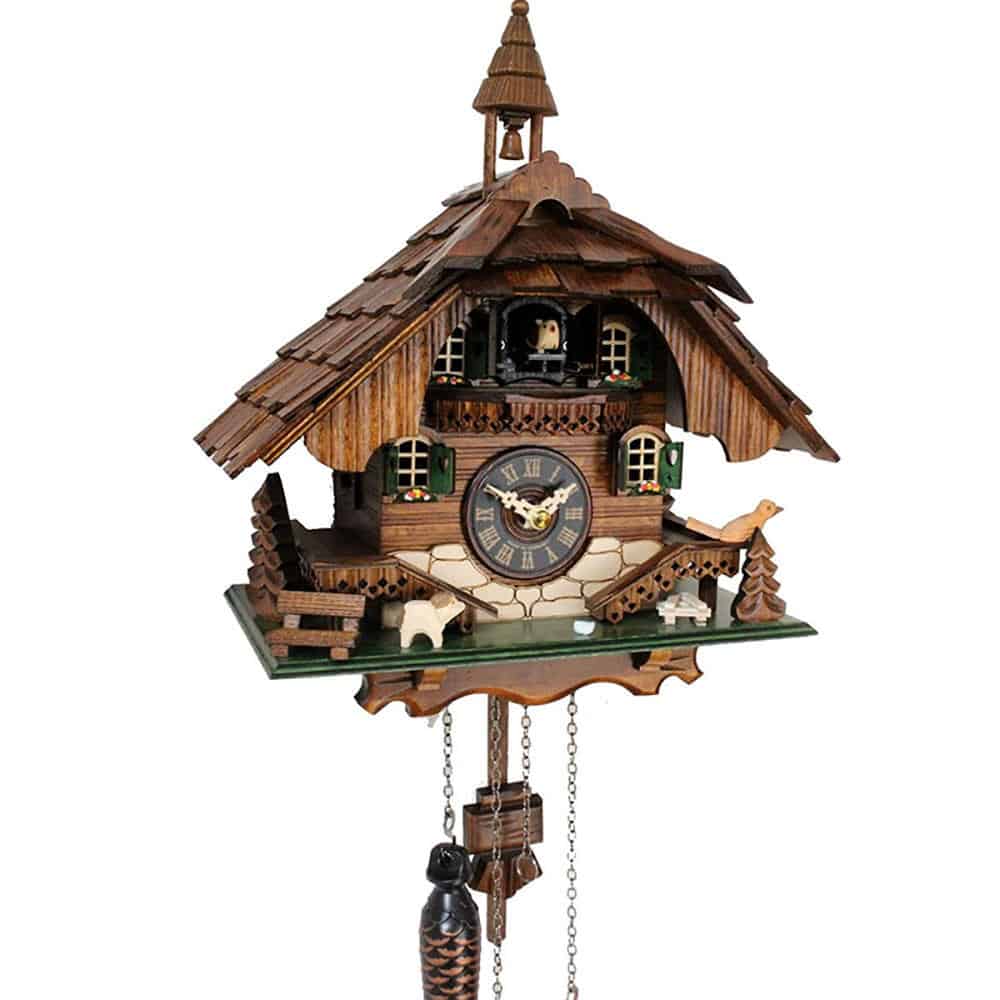 dong-ho-cuckoo-rung-den Đồng Hồ Cuckoo Quartz 444 Black Forest Clock Bell Tower