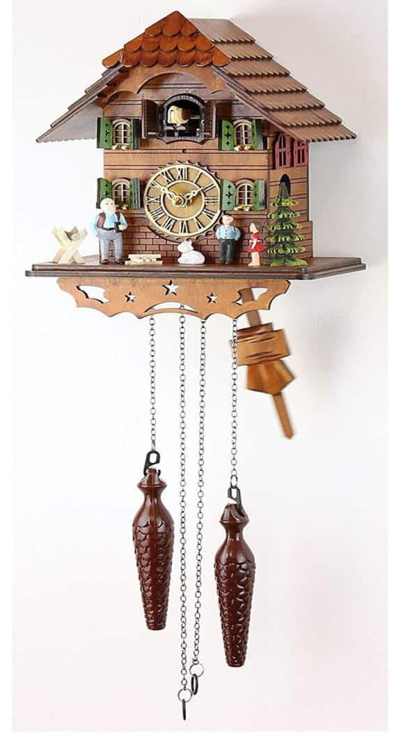 dong-ho-cuckoo Đồng Hồ Cuckoo Clock Real Wood Battery Operated Quartz Movement Music 60820000