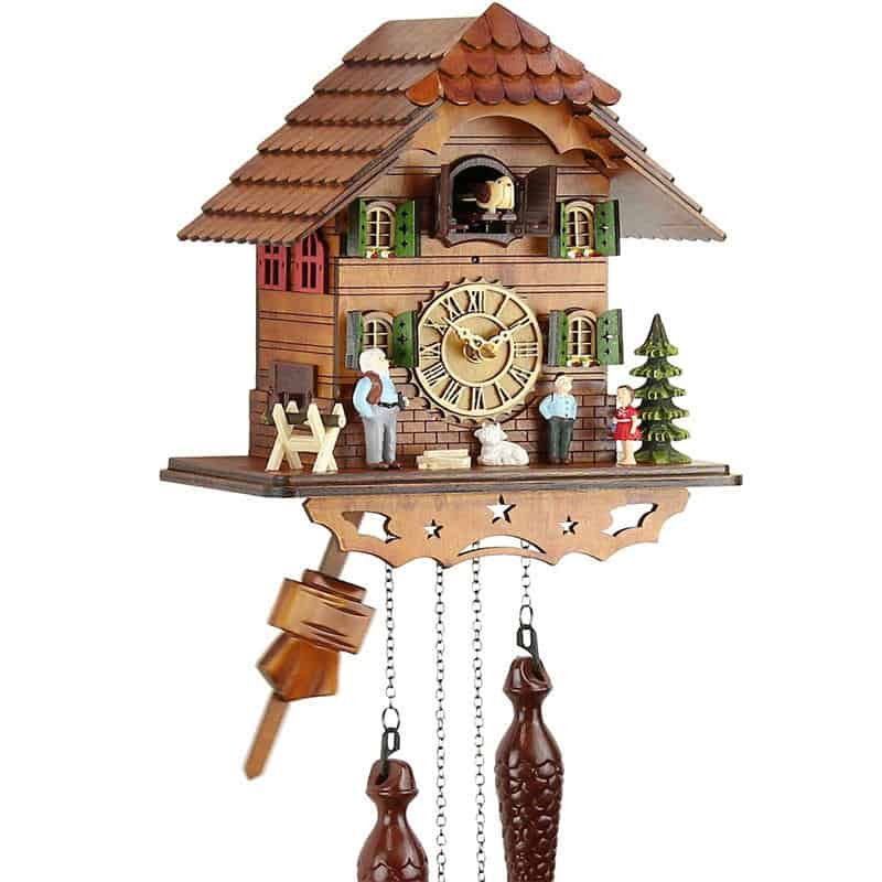 dong-ho Đồng Hồ Cuckoo Clock Real Wood Battery Operated Quartz Movement Music 60820000