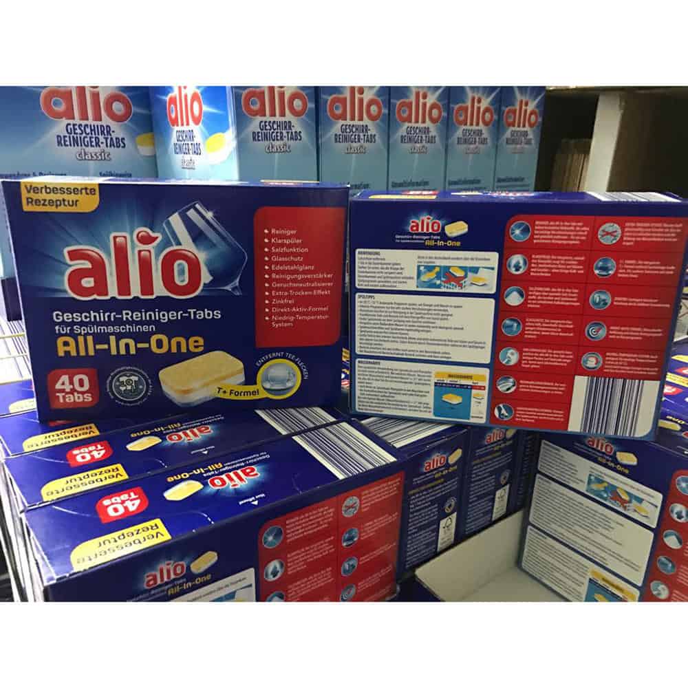 Viên Rửa Bát All In One Alio 40 Viên Viên Rửa Bát All In One Alio 40 Viên