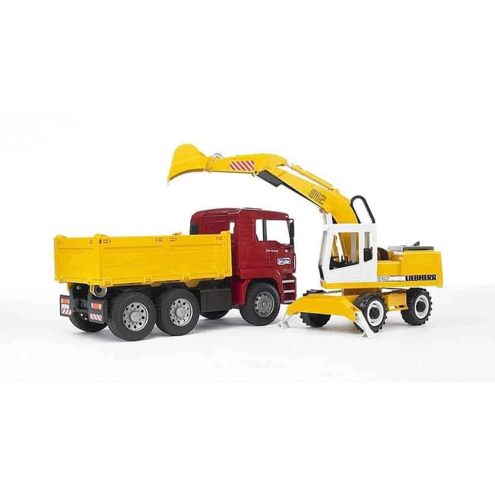 Đồ Chơi Trẻ Em Bruder 02751-102 Đồ Chơi Trẻ Em Bruder 02751 - Ô Tô Tải Man TGA và Máy xúc Liebherr