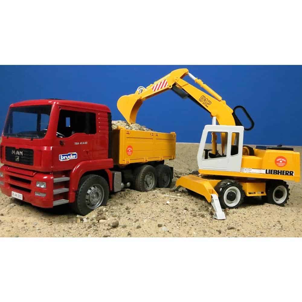 Đồ Chơi Trẻ Em Bruder 02751-104 Đồ Chơi Trẻ Em Bruder 02751 - Ô Tô Tải Man TGA và Máy xúc Liebherr