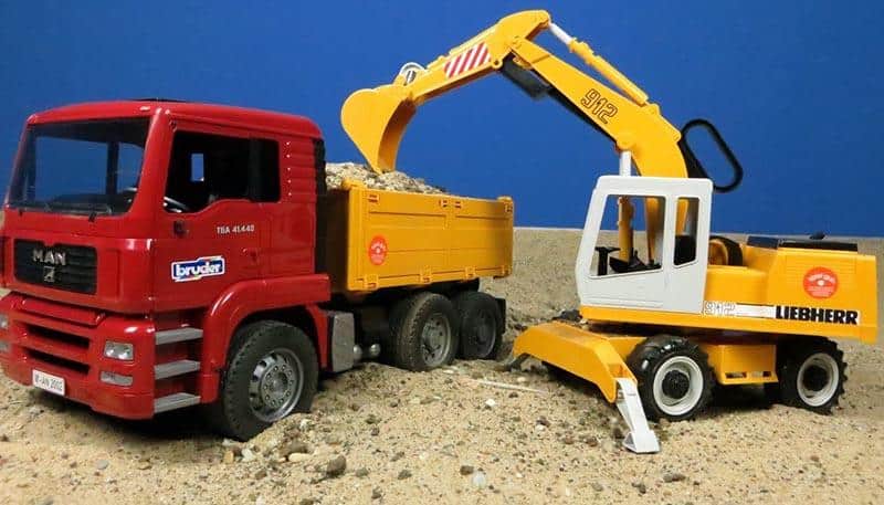 Đồ Chơi Trẻ Em Bruder 02751 - Ô Tô Tải Man TGA và Máy xúc Liebherr 9 Đồ Chơi Trẻ Em Bruder 02751