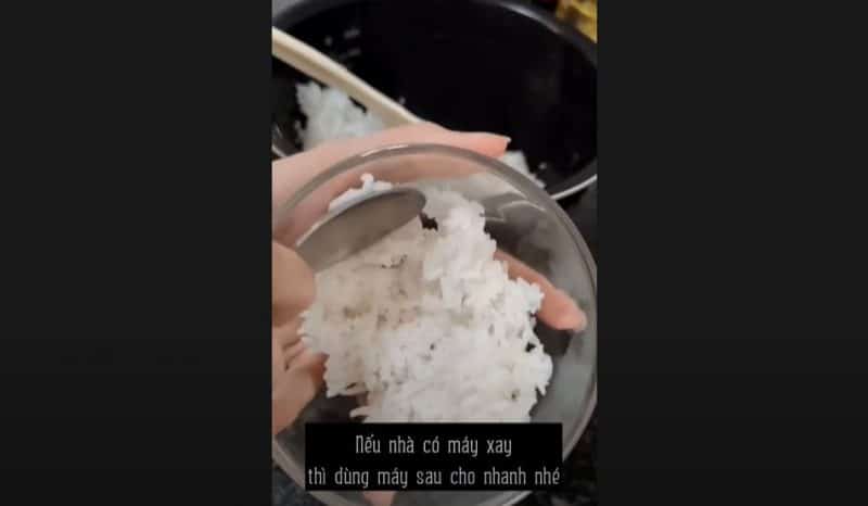 cách làm bánh gạo từ cơm nguội