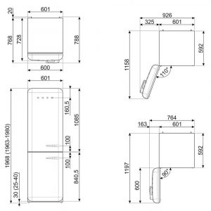 Tủ lạnh Smeg Inverter 331 lít FAB32 22 tu lanh smeg fab32 5 Gia Dụng Đức Đà Nẵng