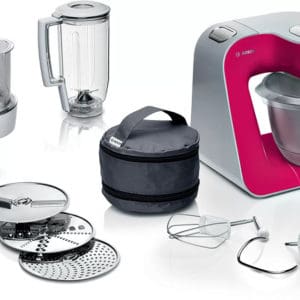 Máy Trộn Bột Đa Năng Bosch MUM58420 Màu Đỏ Kim Cương Bạc