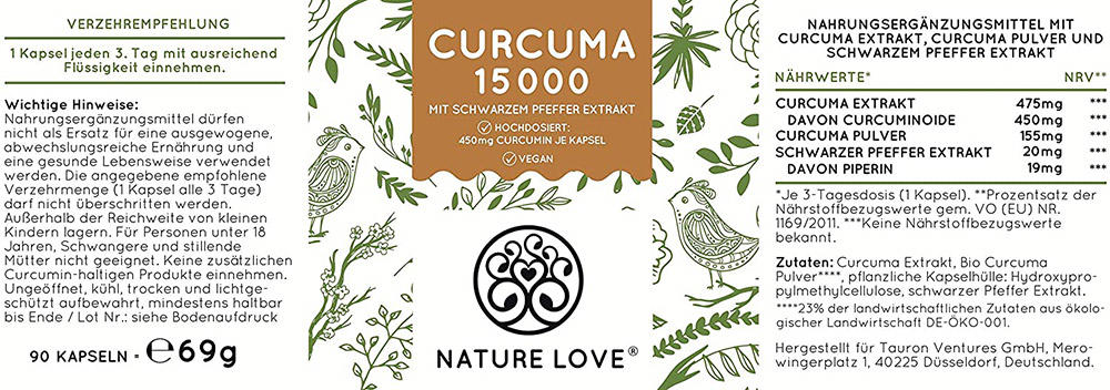 Viên Nang Nghệ Nature Love Curcuma 15000 Viên Nang Nghệ Nature Love Curcuma 15000