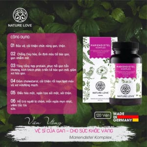 Viên Nang Uống Thải Độc Gan Nature Love Mariendistel Komplex 120 Viên 6 Viên Nang Uống Thải Độc Gan Nature Love Mariendistel Komplex 120 Viên