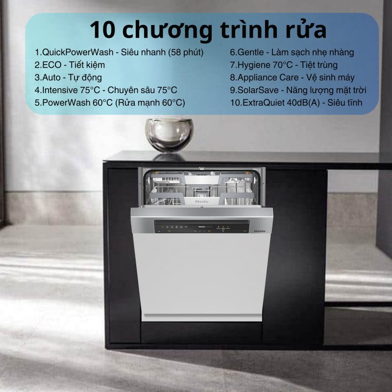 Máy Rửa Chén Miele G 7310 SCi AutoDos Bán Âm 17 Máy Rửa Chén Miele G 7310 SCi AutoDos Bán Âm