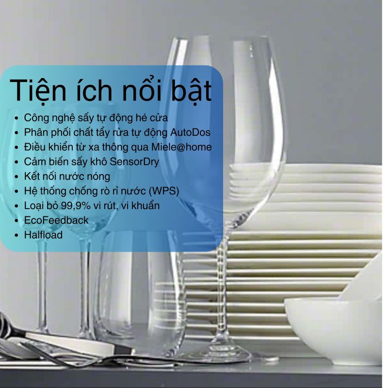 Máy Rửa Chén Miele G 7310 SCi AutoDos Bán Âm 18 Máy Rửa Chén Miele G 7310 SCi AutoDos Bán Âm