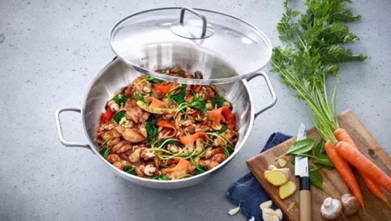 Chảo Sâu Lòng Wmf Wok Mit Glasdeckel 07.3947.6380 Size 28cm 4 Chảo Sâu Lòng Wmf Wok Mit Glasdeckel 07.3947.6380 Size 28cm