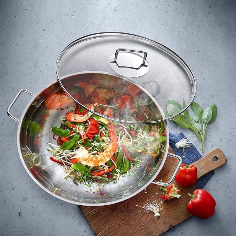 Chảo Sâu Lòng Wmf Wok Mit Glasdeckel 07.3947.6380 Size 28cm 2 Chảo Sâu Lòng Wmf Wok Mit Glasdeckel 07.3947.6380 Size 28cm