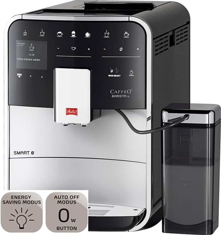 Máy pha cafe tự động Melitta Barista TS Smart-Silver 19 Máy Pha Cà Phê Tự Động Melitta Barista TS Smart-Silver