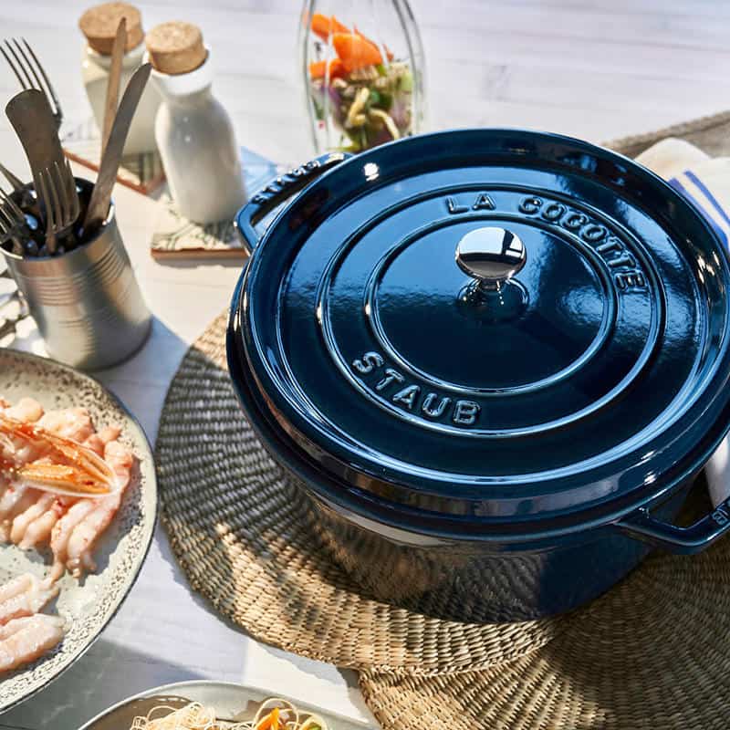 Nồi Gang Staub La Cocotte 40510-593-0 Size 20cm Màu Xanh Dương Đậm 15 Nồi Gang Staub La Cocotte