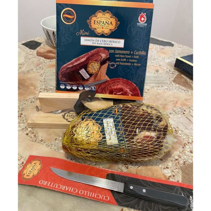 Thịt Heo Muối Mini Jamón De Cebo 50% Iberico E Hijos 1kg 4 Thịt Heo Muối Mini Jamón De Cebo 50% Iberico E Hijos 1kg