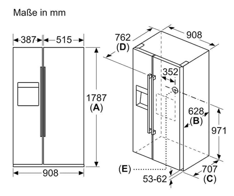 Tủ Lạnh Side By Side Bosch KAG93AIEP Serie 6 – 560 Lít 16 Tủ Lạnh Side By Side Bosch KAG93AIEP Serie 6 – 560 Lít