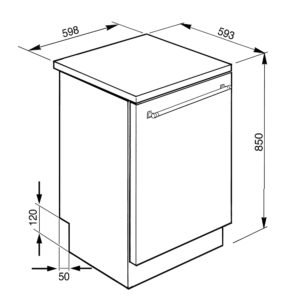 Máy Rửa Chén Độc Lập Smeg LVSP34BQSTX