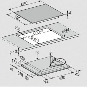 Bếp Từ 4 Vùng Nấu Miele KM 7564 FL 2 Bếp Từ 4 Vùng Nấu Miele KM 7564 FL