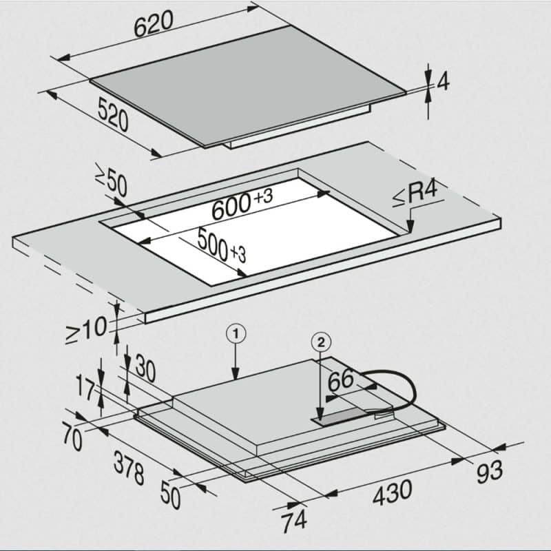 Bếp Từ 4 Vùng Nấu Miele KM 7564 FL 11 Bếp Từ 4 Vùng Nấu Miele KM 7564 FL
