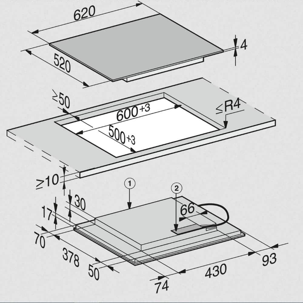 Bep-Tu-Miele-KM-7564-FL-2 Bếp Từ 4 Vùng Nấu Miele KM 7564 FL